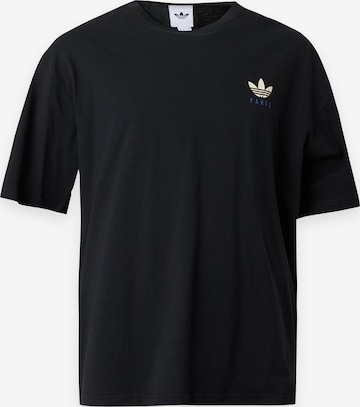 juoda ADIDAS ORIGINALS Marškinėliai 'PARIS MAP': priekis