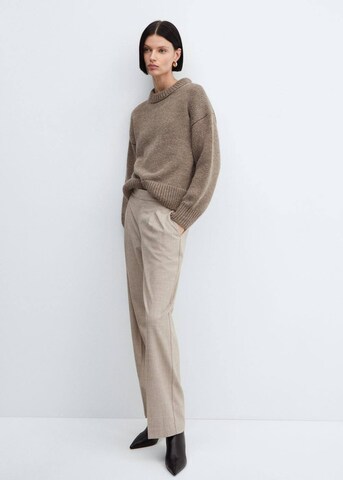 MANGO Loose fit Pleated Pants 'Cesi' in Beige