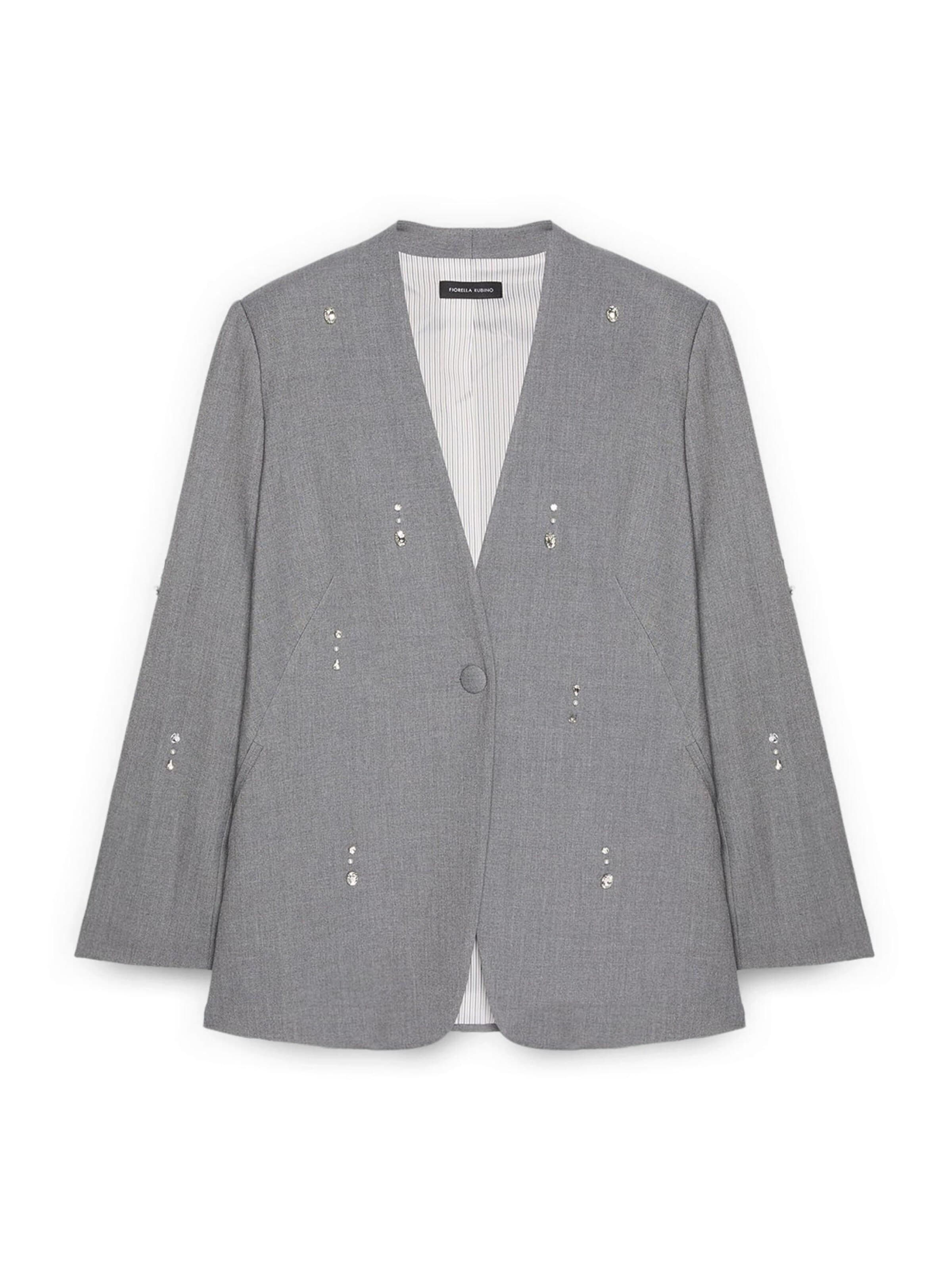 Fiorella Rubino Blazer in Grey: front