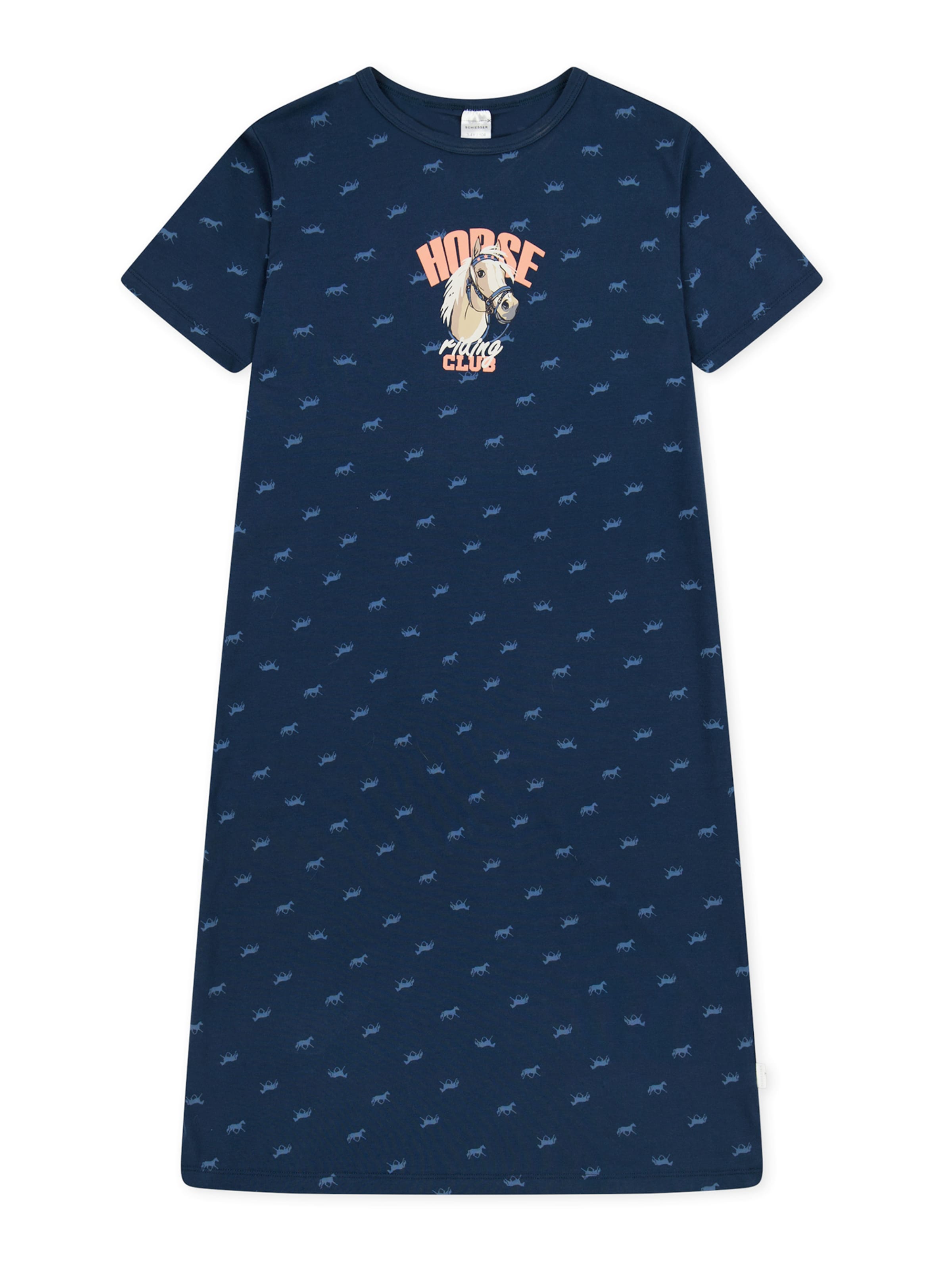 Chemise de nuit ' Horse World ' SCHIESSER en bleu : devant