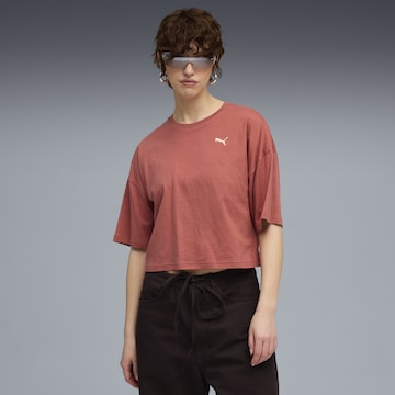 PUMA Oversized shirt 'Wardrobe Ess' in Rood: voorkant