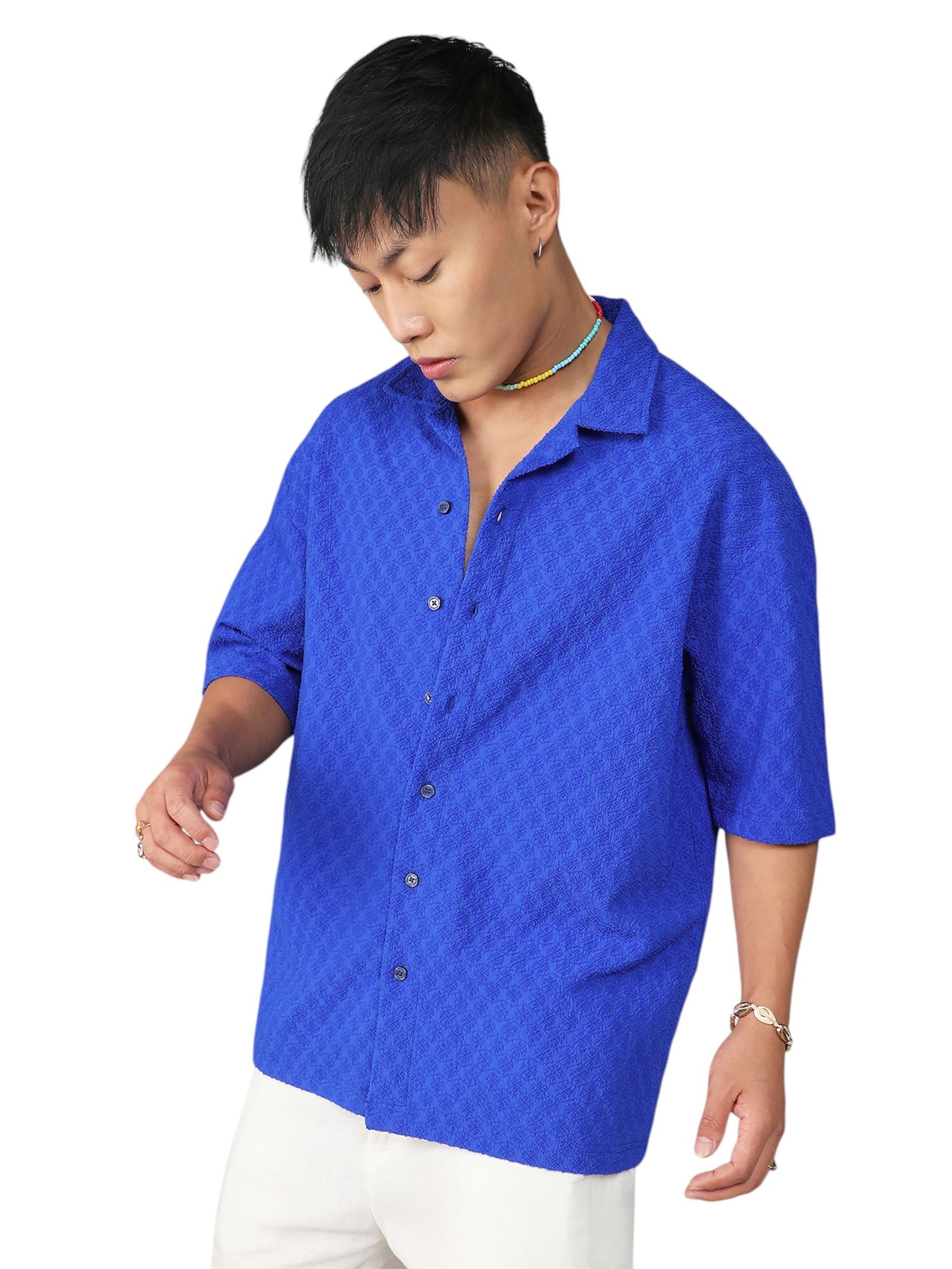 Campus Sutra Pohodlné nošení Košile 'Symphony' – modrá