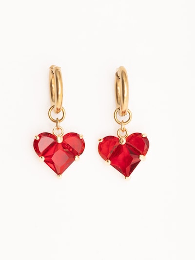 Secret Stones Earrings 'Red heart 2in1' in Red, Item view