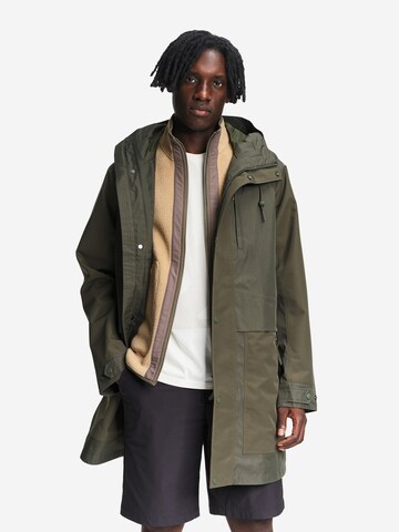 AIGLE Between-seasons parka 'T-Kit' in Green: front