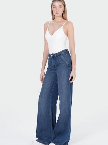M.O.D MIRACLE OF DENIM Wide leg Jeans in Blauw: voorkant