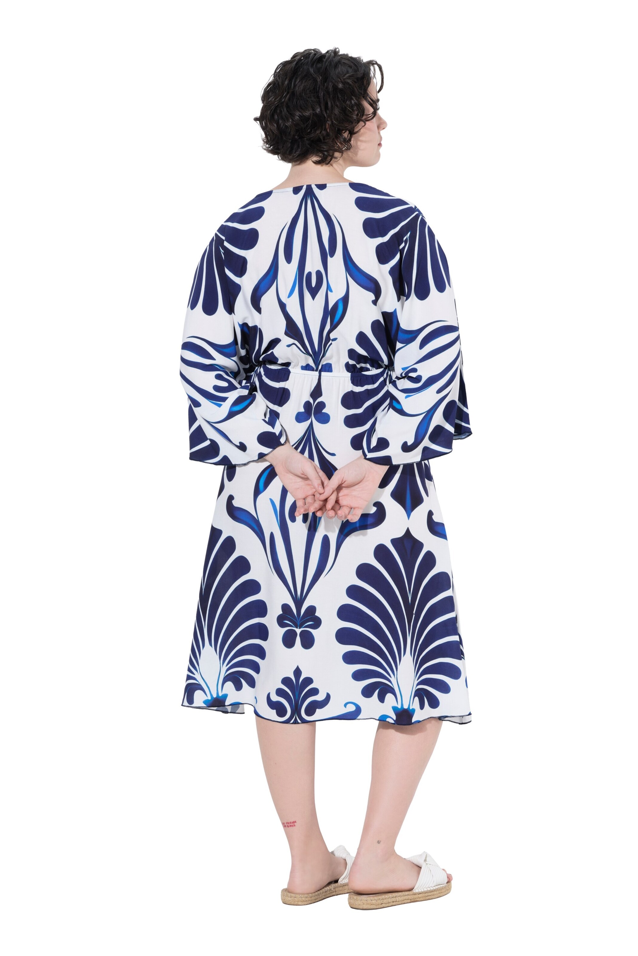 Ulla Popken Midikleid in Blau