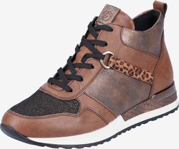 REMONTE High-Top Sneakers in Brown: front