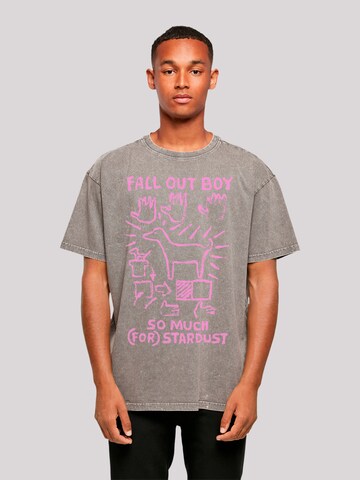 F4NT4STIC T-Shirt 'Fall Out Boy Pink Dog So Much Stardust' in Grau: Vorderseite