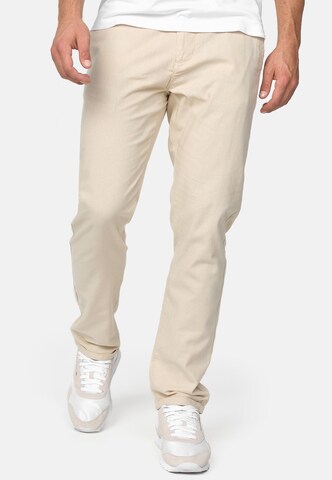 INDICODE JEANS Regular Hose 'Haverfiel' in Beige: Vorderseite