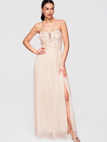 Ombre Evening dress in Beige