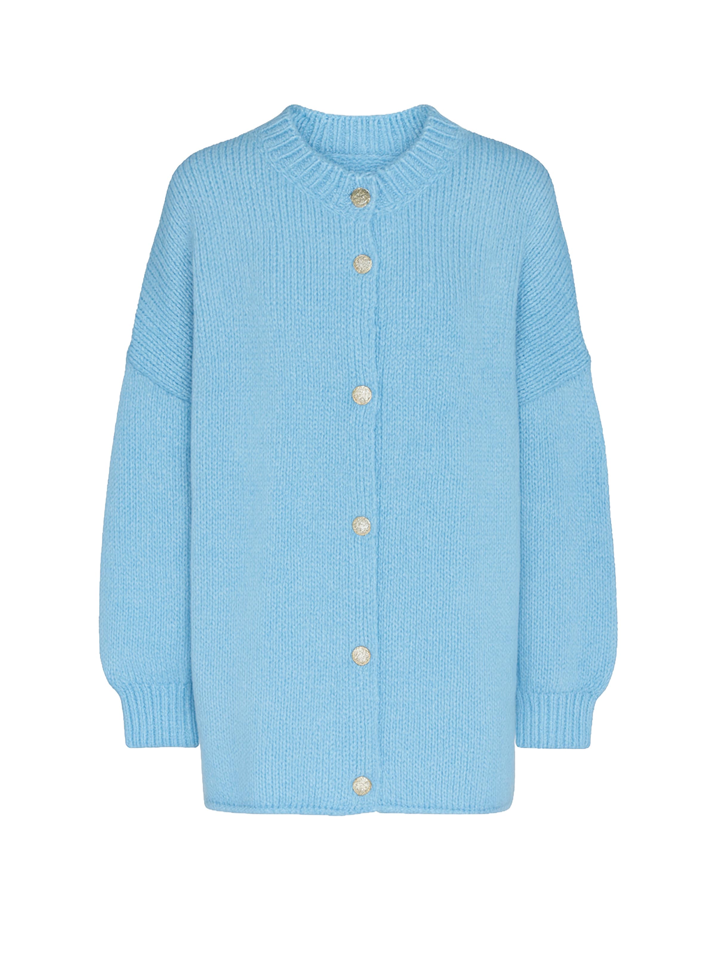 Elara Strickjacke in Blau: Vorderseite