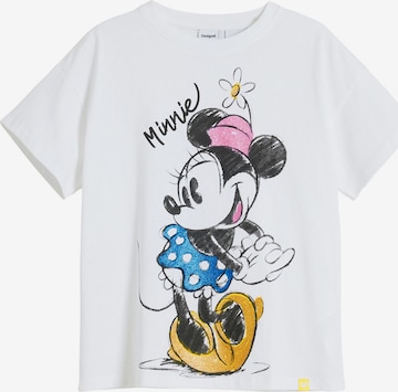 T-Shirt 'Minnie Mouse' Desigual en blanc : devant