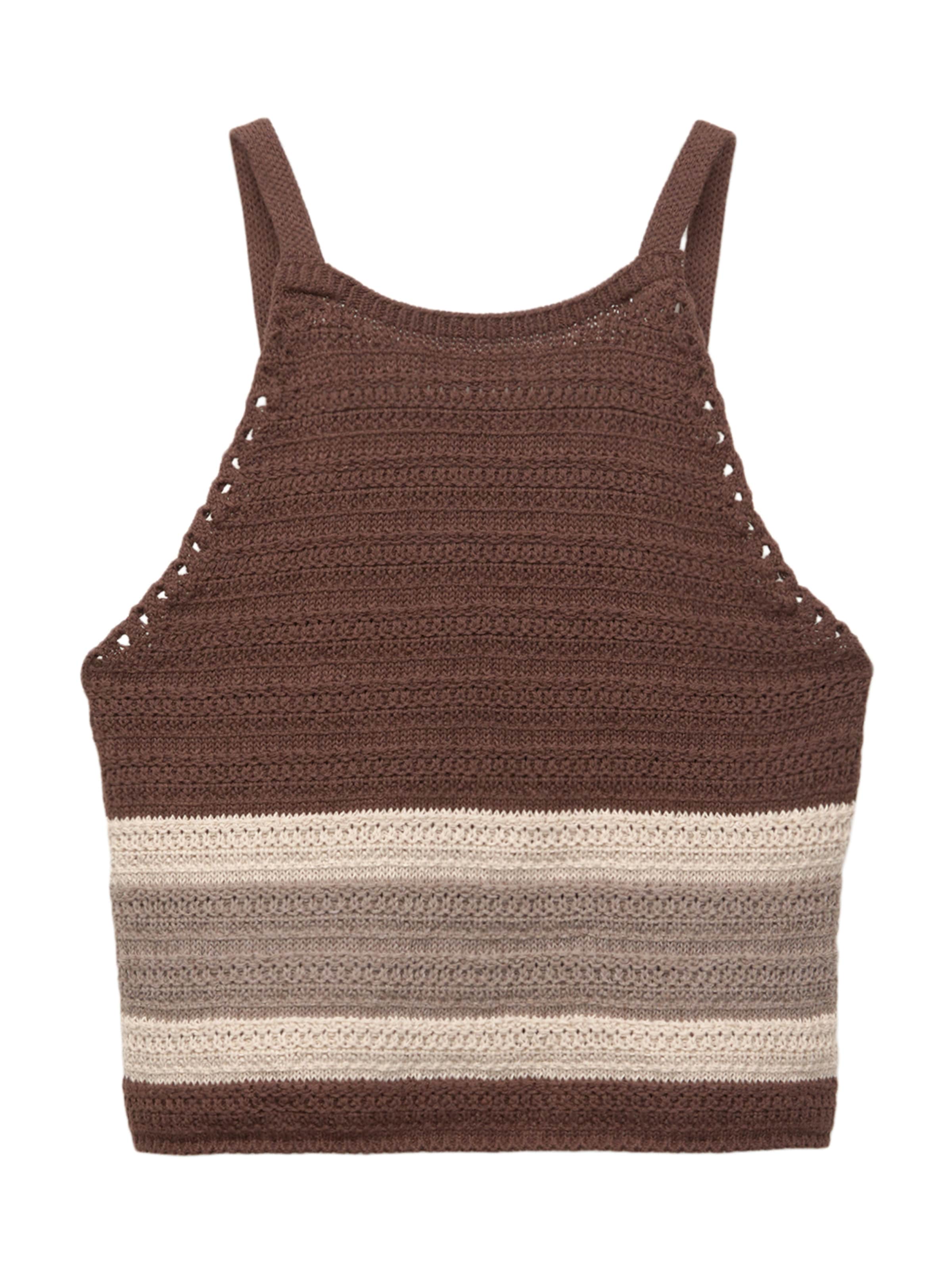Pull&Bear Sticktop i brun: forside