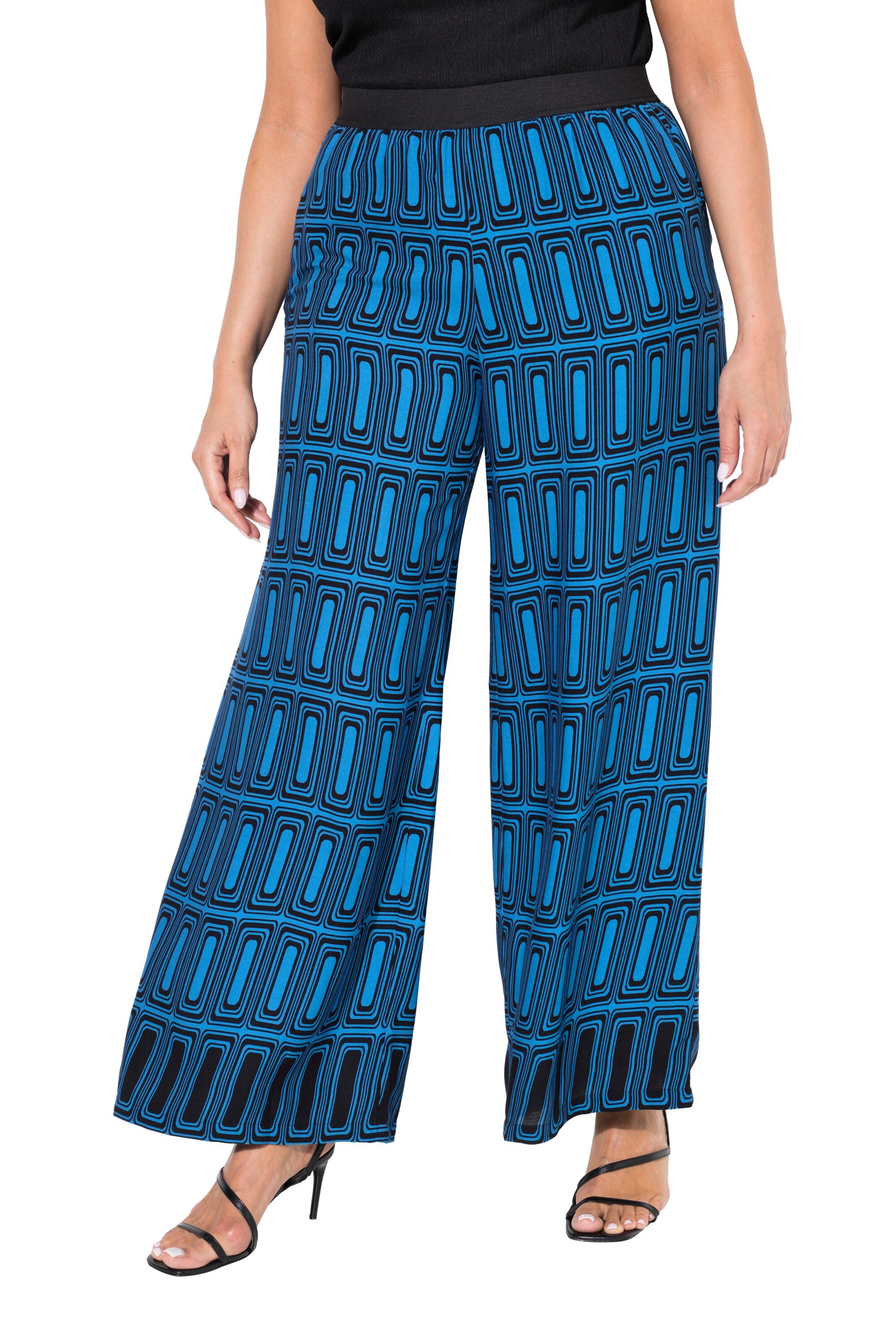 Ulla Popken Wide leg Trousers in Blue: front
