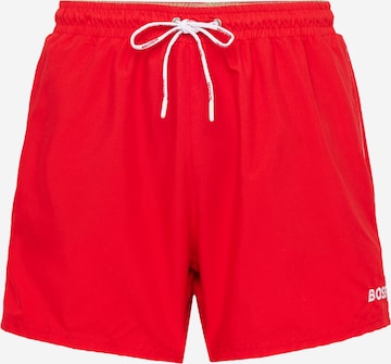 BOSS Board Shorts 'Dogfish' in Red: front