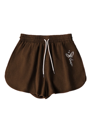 Shorts de bain GORHEY en marron : devant