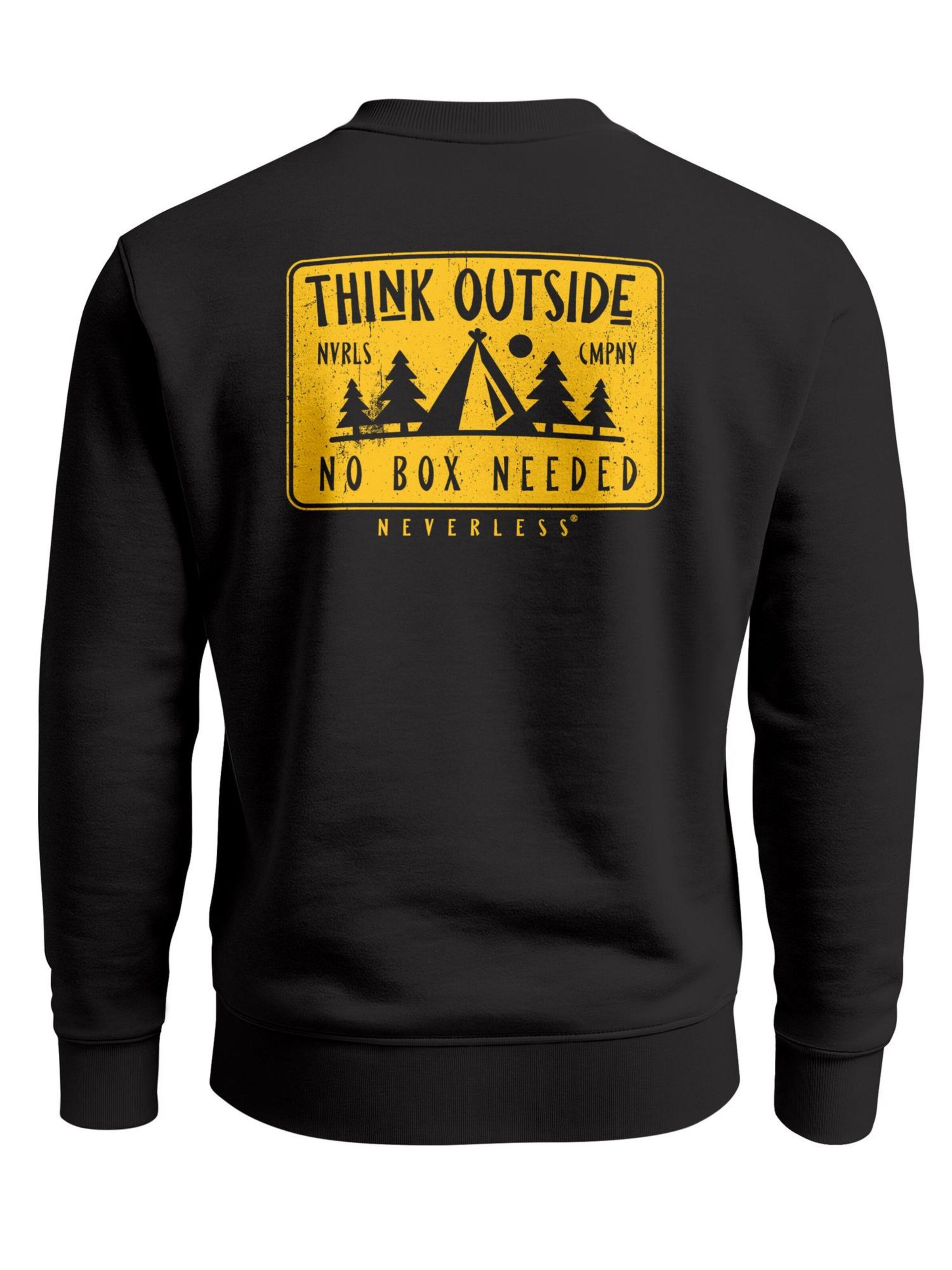 Neverless Sweatshirt 'Think Outside' in Black