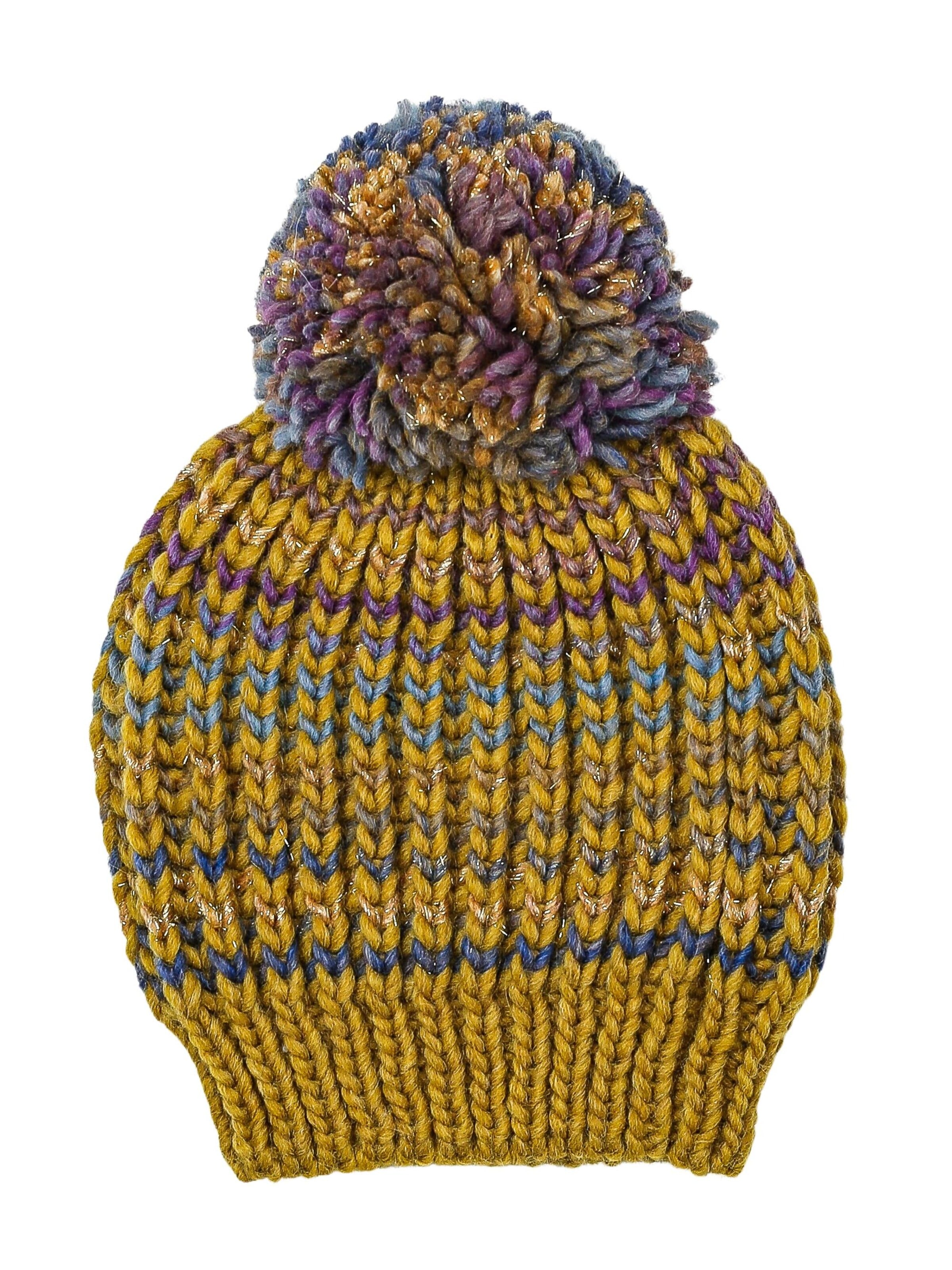 COLLEZIONE ALESSANDRO Beanie 'Larja' in Yellow: front