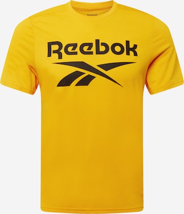 Reebok Sport Funktionsshirt in Gelb: front