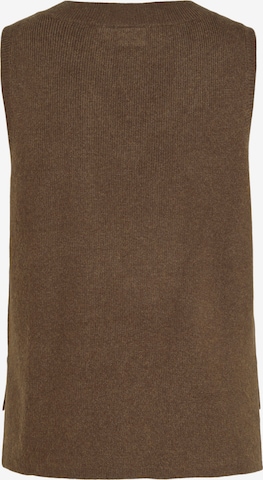 VILA Knitted Vest in Brown