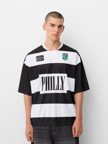 Bershka Shirt in Zwart: voorkant