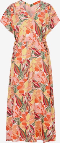 Cellbes of Sweden Kleid aus Viskose mit einem Blumen-Muster in Gelb: Vorderseite