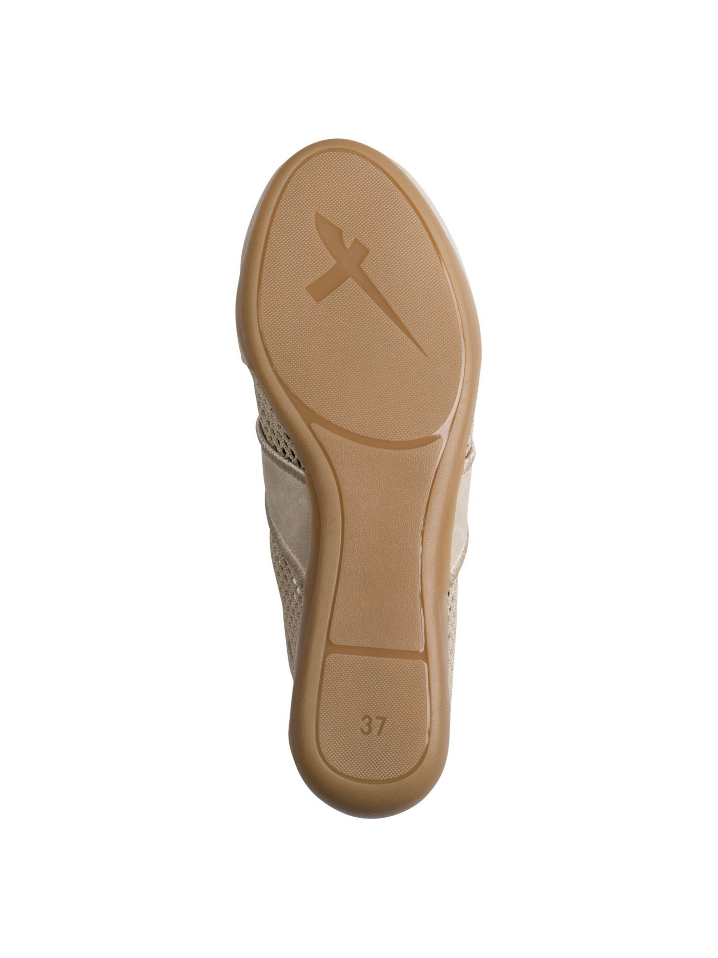 Chaussure de sport à lacets Tamaris en beige