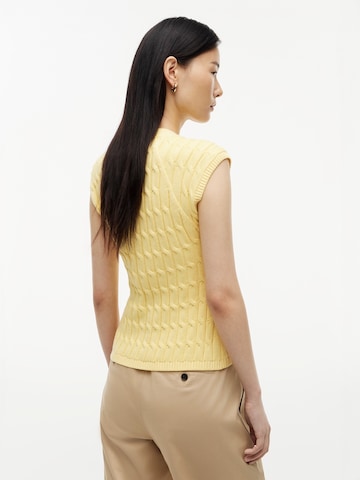 TOMMY HILFIGER Kootud vest, värv kollane