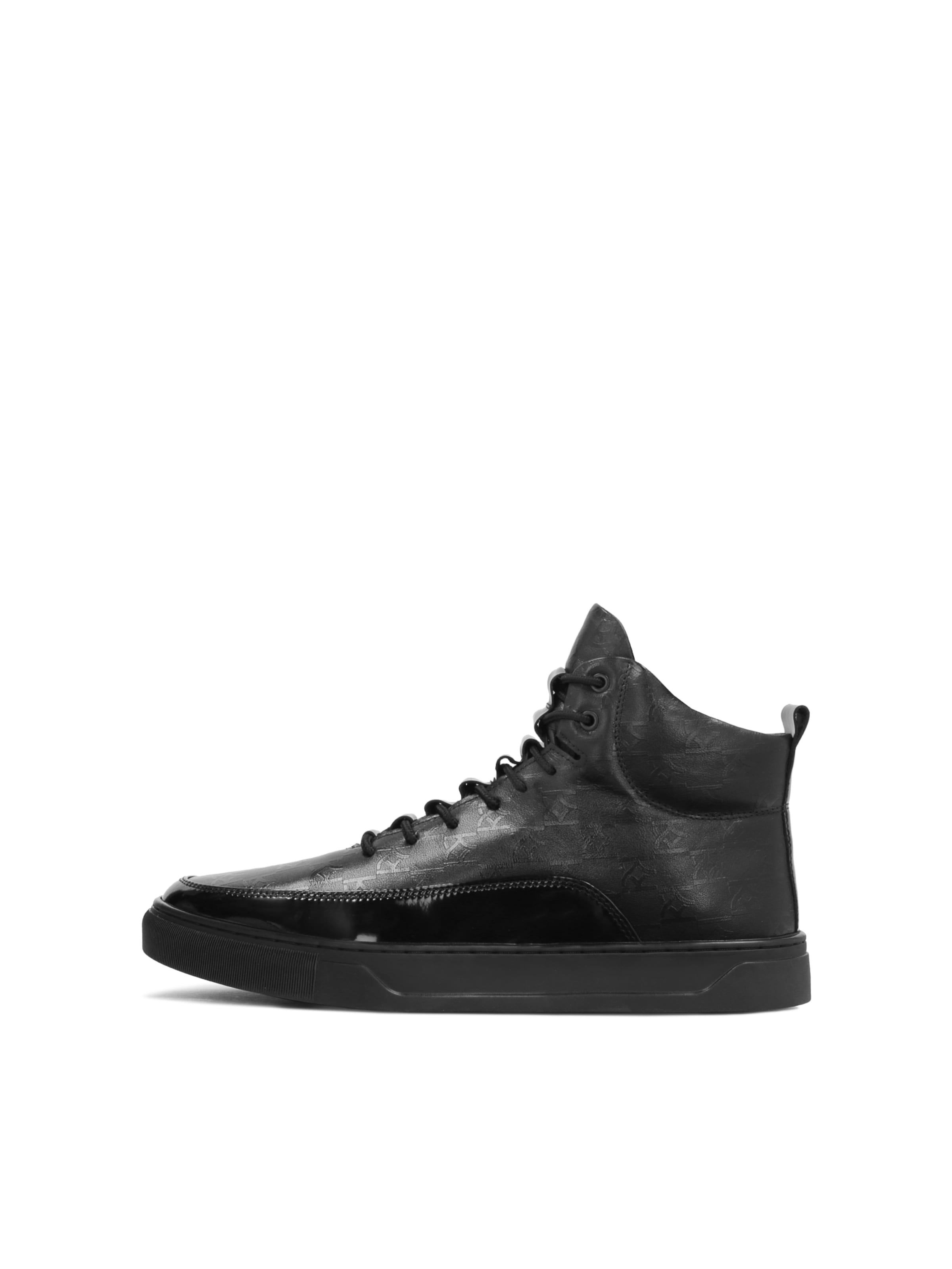 Sneaker alta di Kazar in nero: frontale