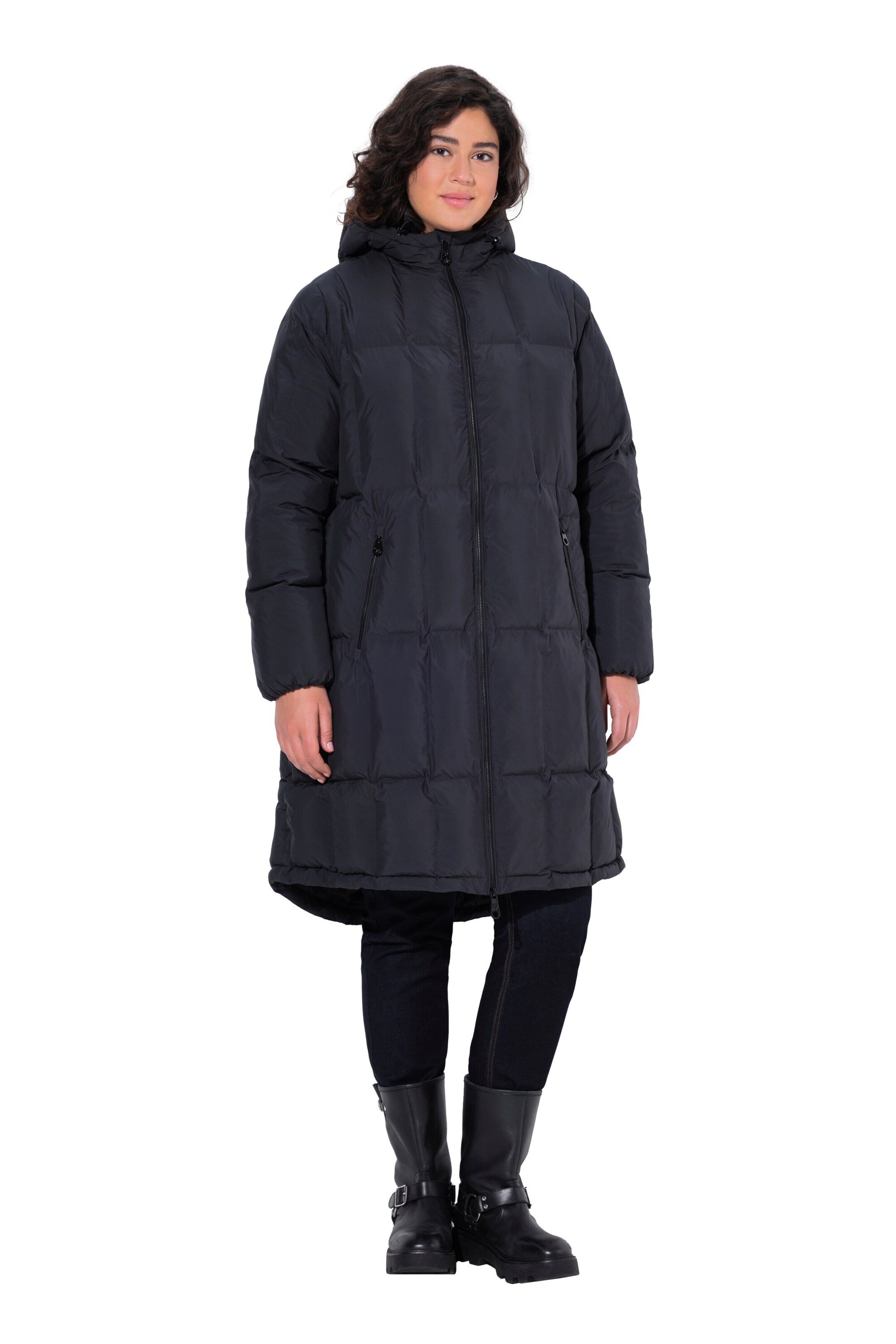 Ulla Popken Steppmantel in Schwarz