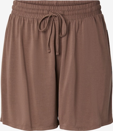 PIECES Pants in Brown: front