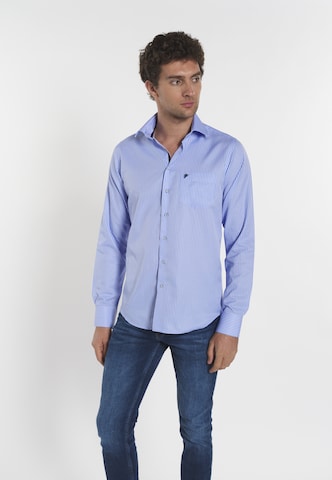 DENIM CULTURE Regular fit Button Up Shirt 'Alexander' in Blue: front