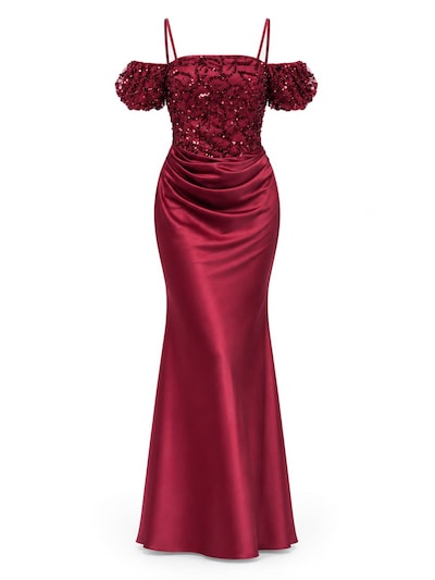 Ombre Abendkleid in 34 in burgunder, Produktansicht