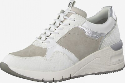 TAMARIS Baskets basses en taupe / argent / blanc, Vue avec produit