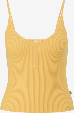 QS Knitted Top in Yellow: front