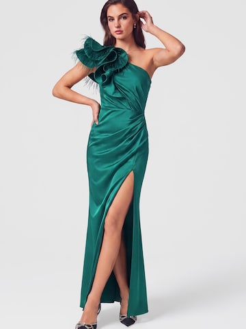 Ombre - Vestido de noche en verde: frente