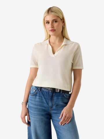 T-shirt 'SS RHINESTONES POLO STORMI SWT W6GR03 Z0583' GUESS en beige