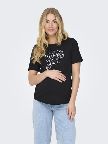 Only Maternity Shirt 'OLMPop' in Black: front