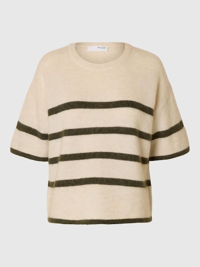 SELECTED Pullover in dunkelbraun / taupe, Produktansicht