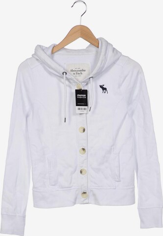 Abercrombie & Fitch Sweatshirt & Zip-Up Hoodie in M in White: front