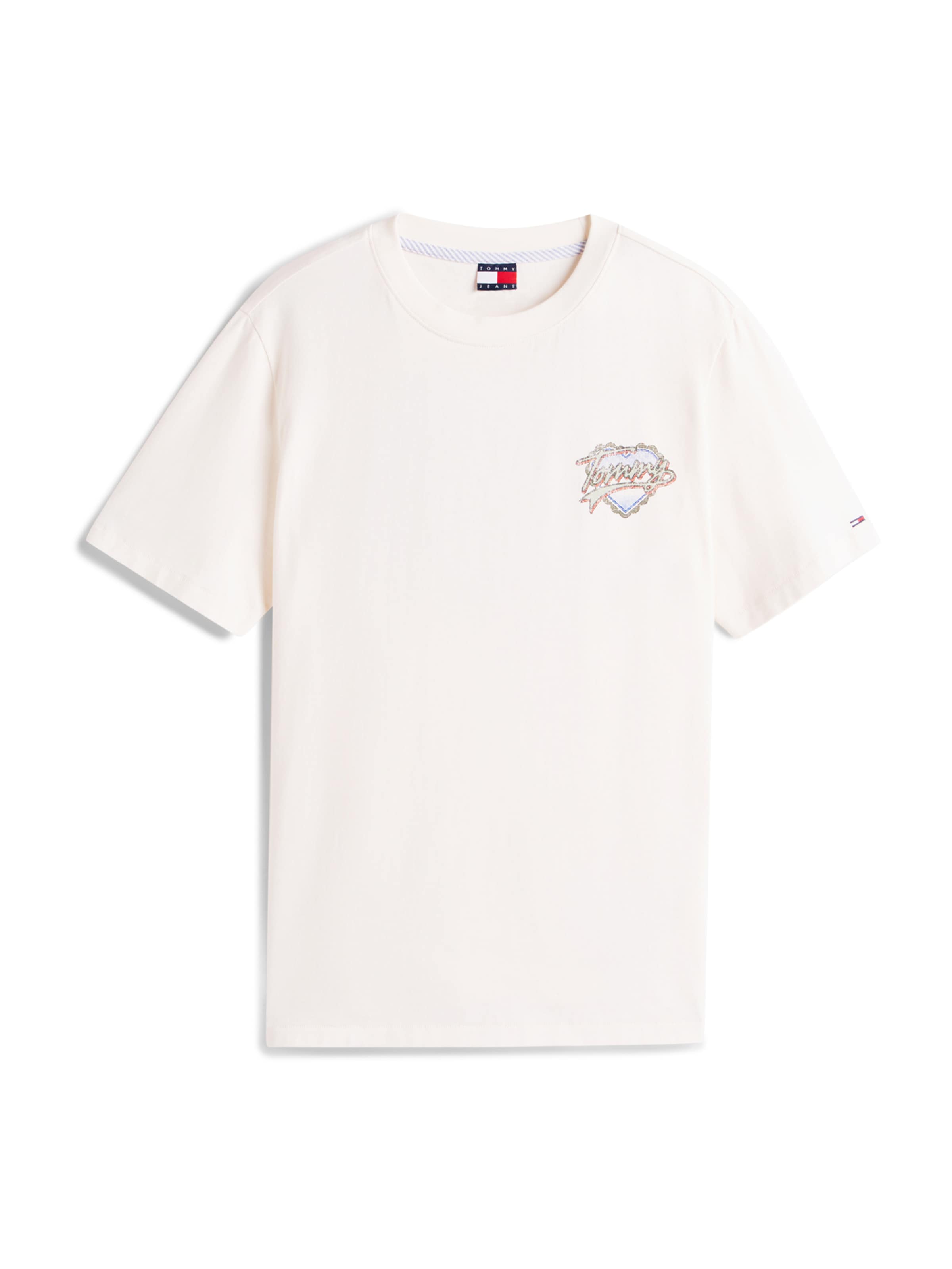 Tommy JeansMajica 'HEART' - bijela boja: prednji dio
