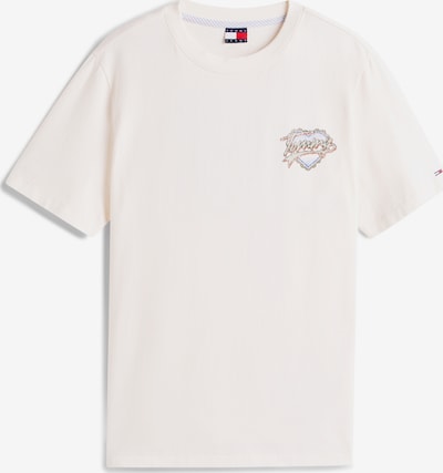 Marškinėliai 'HEART' iš Tommy Jeans, spalva – azuro spalva / pastelinė žalia / oranžinė / balta, Prekių apžvalga