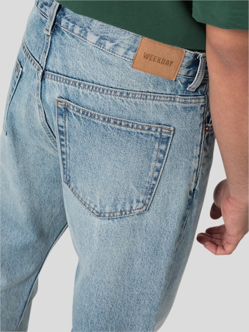 WEEKDAY Loosefit Jeans 'Space Seven' in Blau