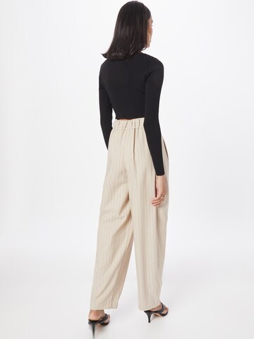 River Island Loose fit Pleated Pants in Beige