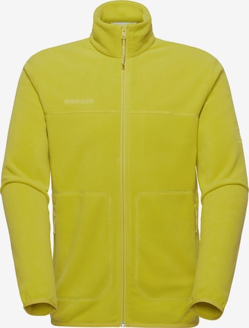 MAMMUT Athletic Fleece Jacket in Yellow: front