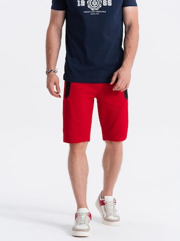 Ombre Regular Sportbroek in Rood