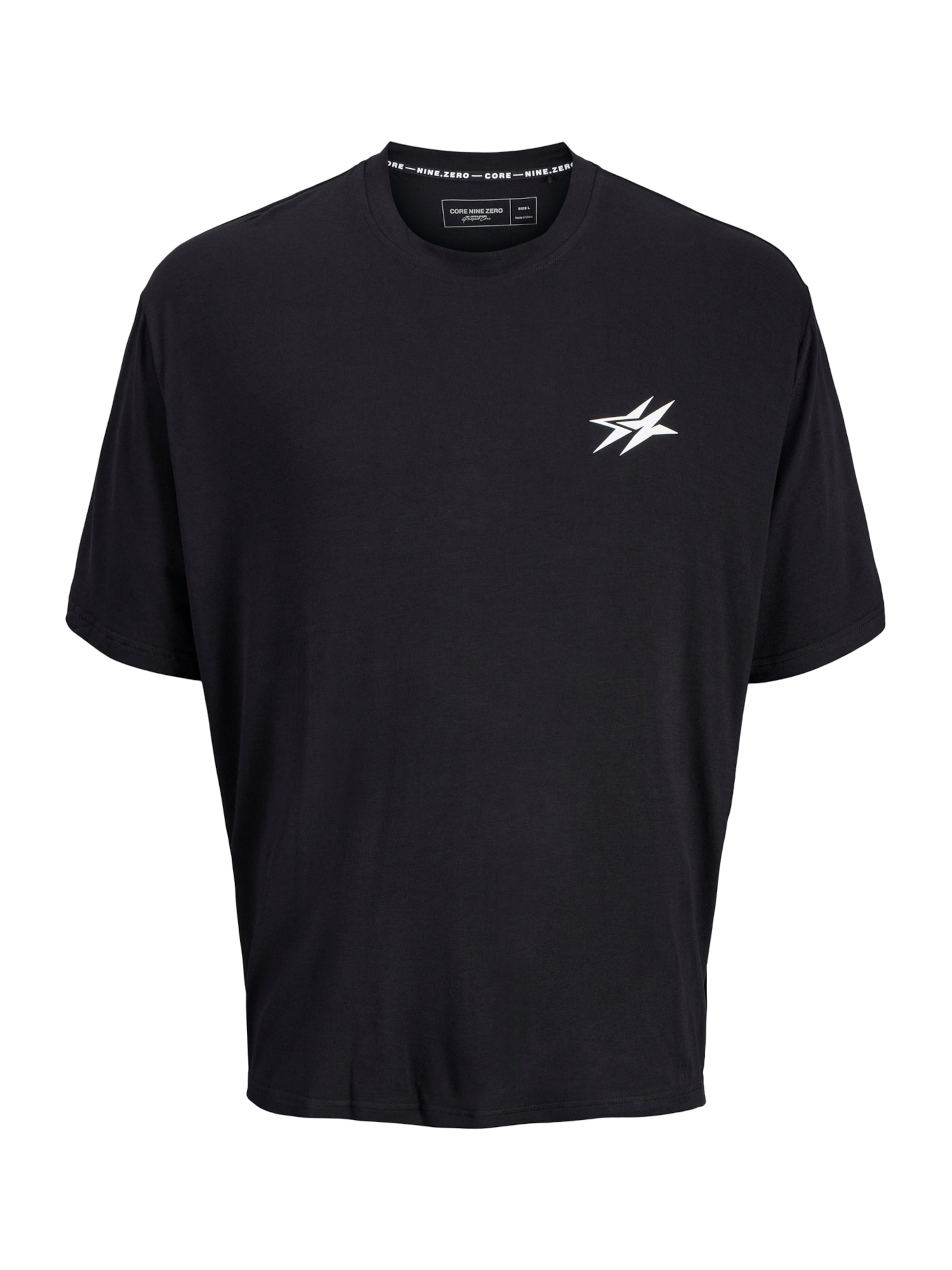 JACK & JONES Póló 'JCOCNZ BERLIN' - fekete: elől