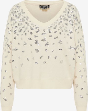 Pull-over faina en blanc : devant