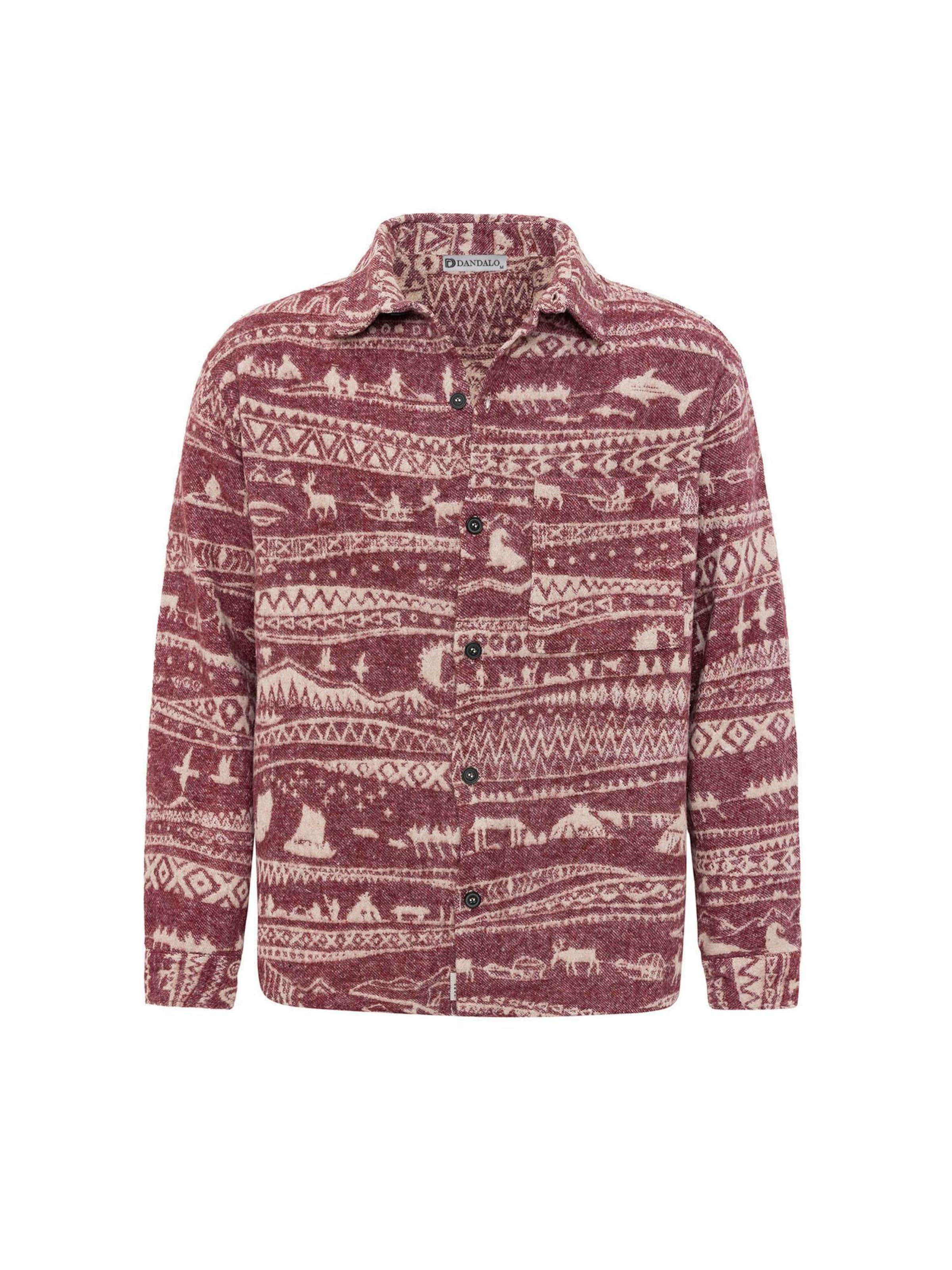 Dandalo Comfort fit Button Up Shirt in Red: front