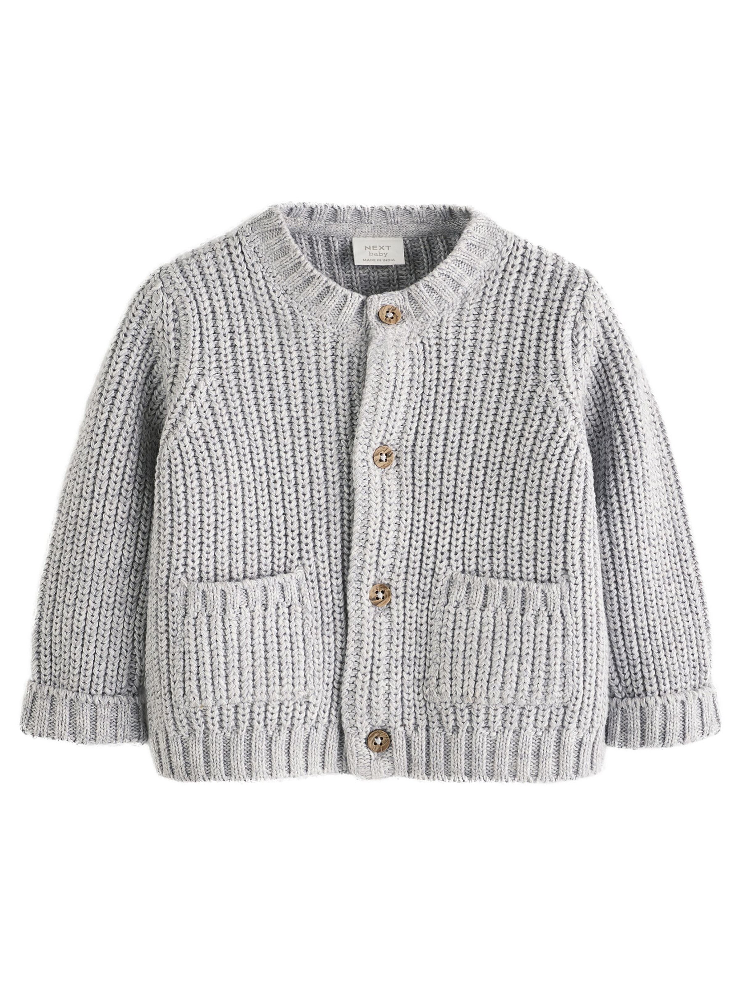 Next Knit cardigan in Grey: front